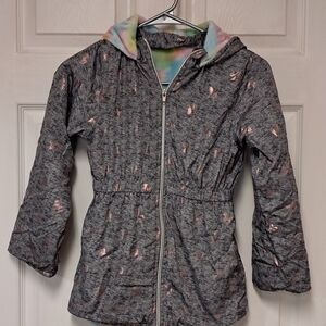 Penelope Mack Gray Jacket with Pink Accents